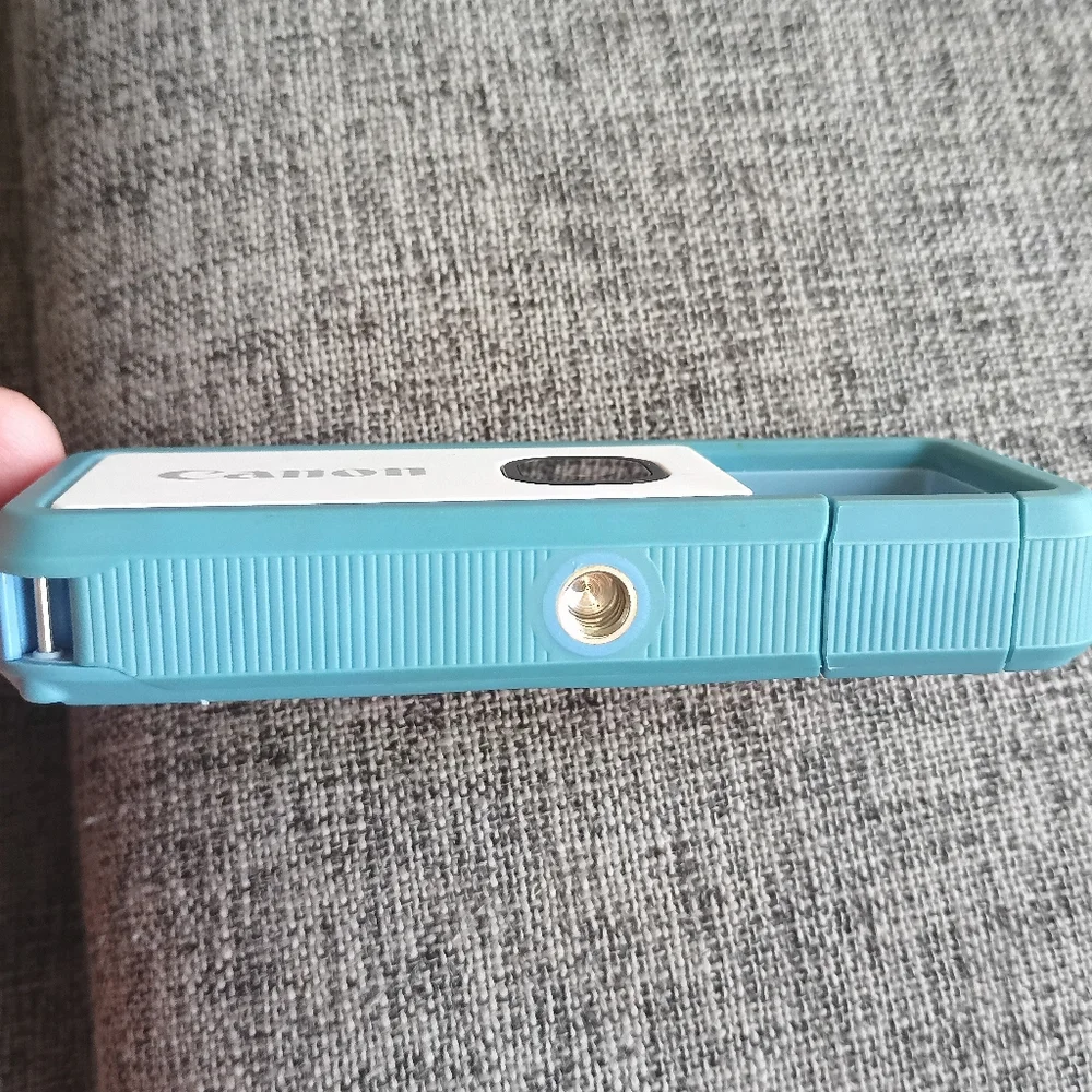 Canon Blue and White Camera
